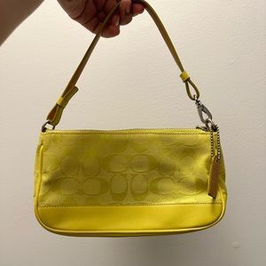 Small Coach Shoulder Bag Lime Green
